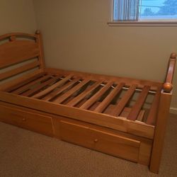 Twin Wood Bed