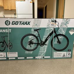 GOTRAX Adult Transit 27.5" Step Through Electric Hybrid Bike - Black