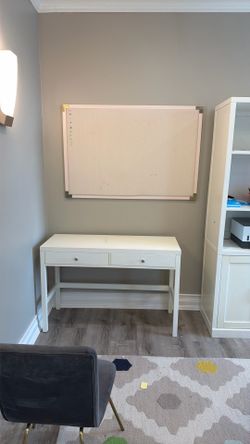 Pottery Barn desk and bulletin