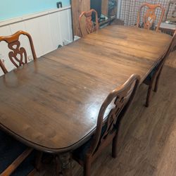Adjustable Dining Table And 6 Chairs