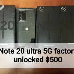 Samsung Note 20 Ultra 5G Factory Unlocked 