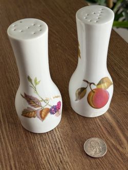 Vintage Royal Worchester Evesham Salt and Pepper Shakers England
