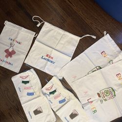 NEW Beautiful Embroidered Travel Organizer & Laundry Bags – 6-Piece Set