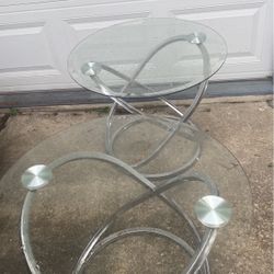 Two Very. Nice Glass Tables
