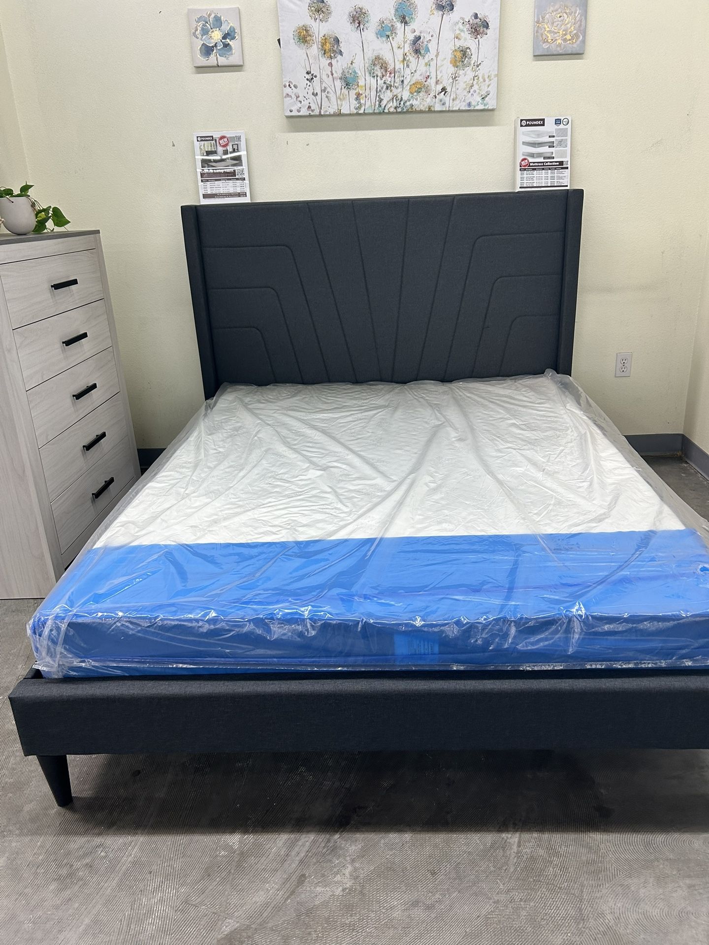 Queen Bed With Bamboo Mattress