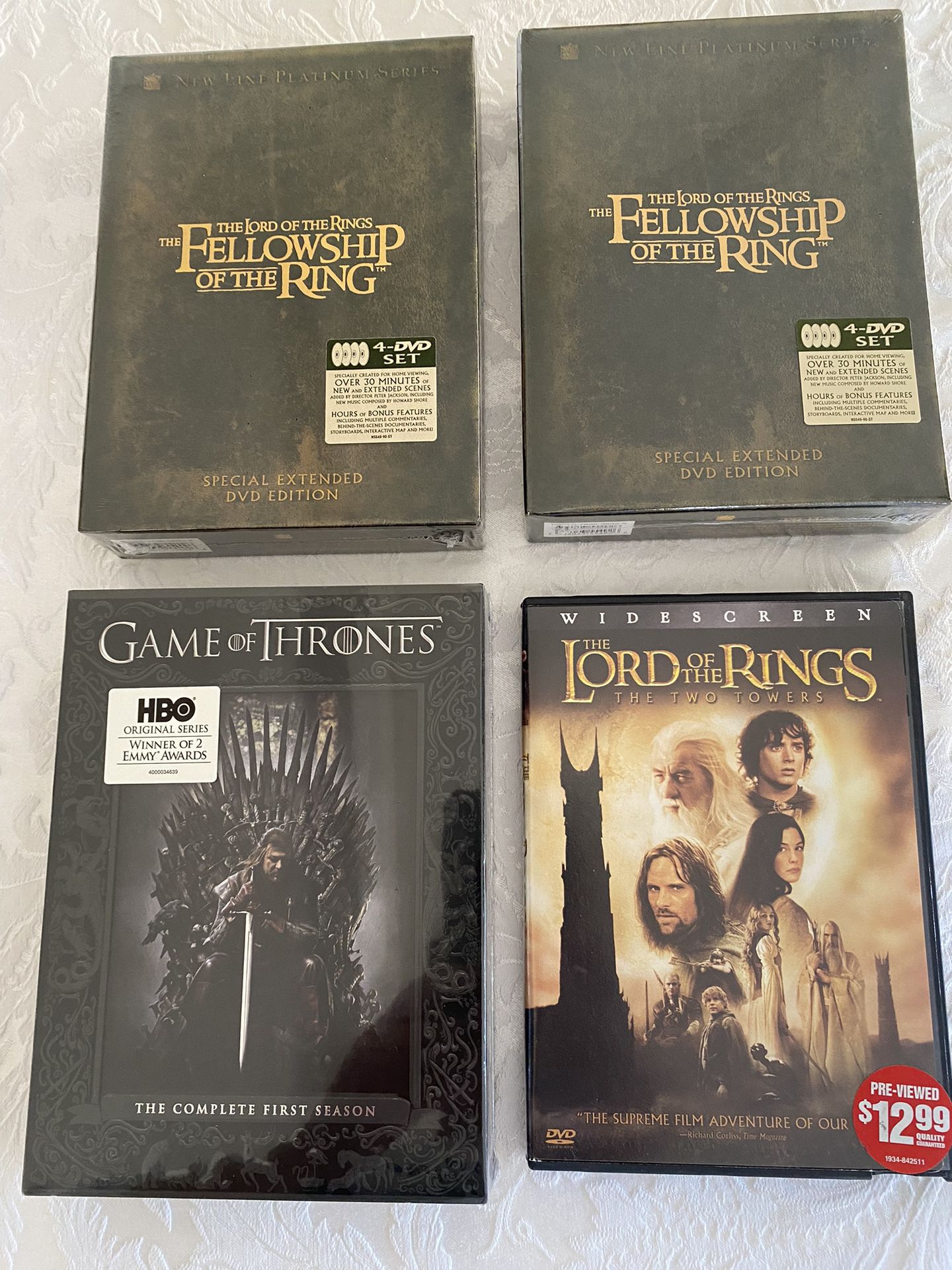 Game Of Thrones And Lord Of The Rings DVDs