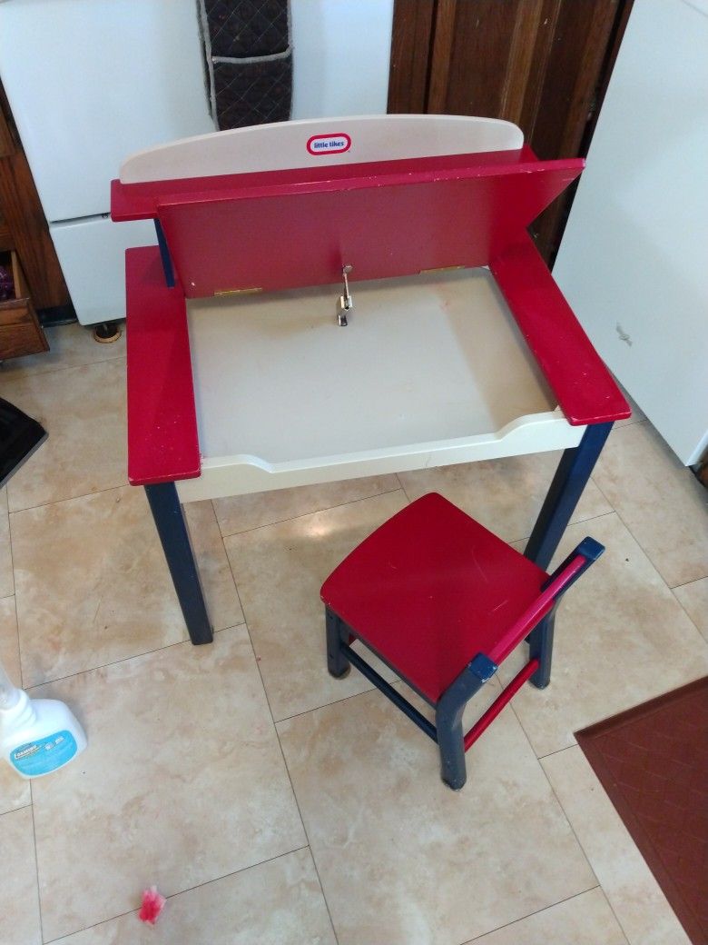 Little tikes wooden desk and chair sale