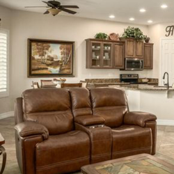 Leather love seat couch