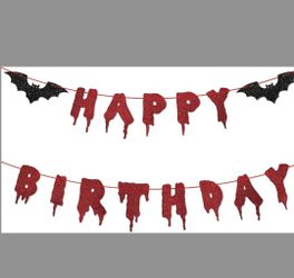 Birthday Halloween Banner