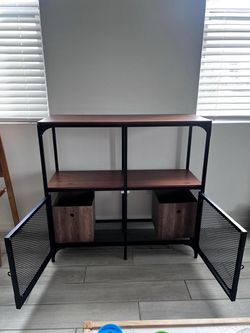 Industrial Storage Cabinet with Mesh Doors