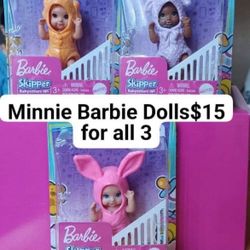 3pc Mini Barbie 