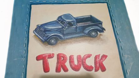 Baby Boy/Toddler Vintage Truck Canvas Wall Art-20"x20"