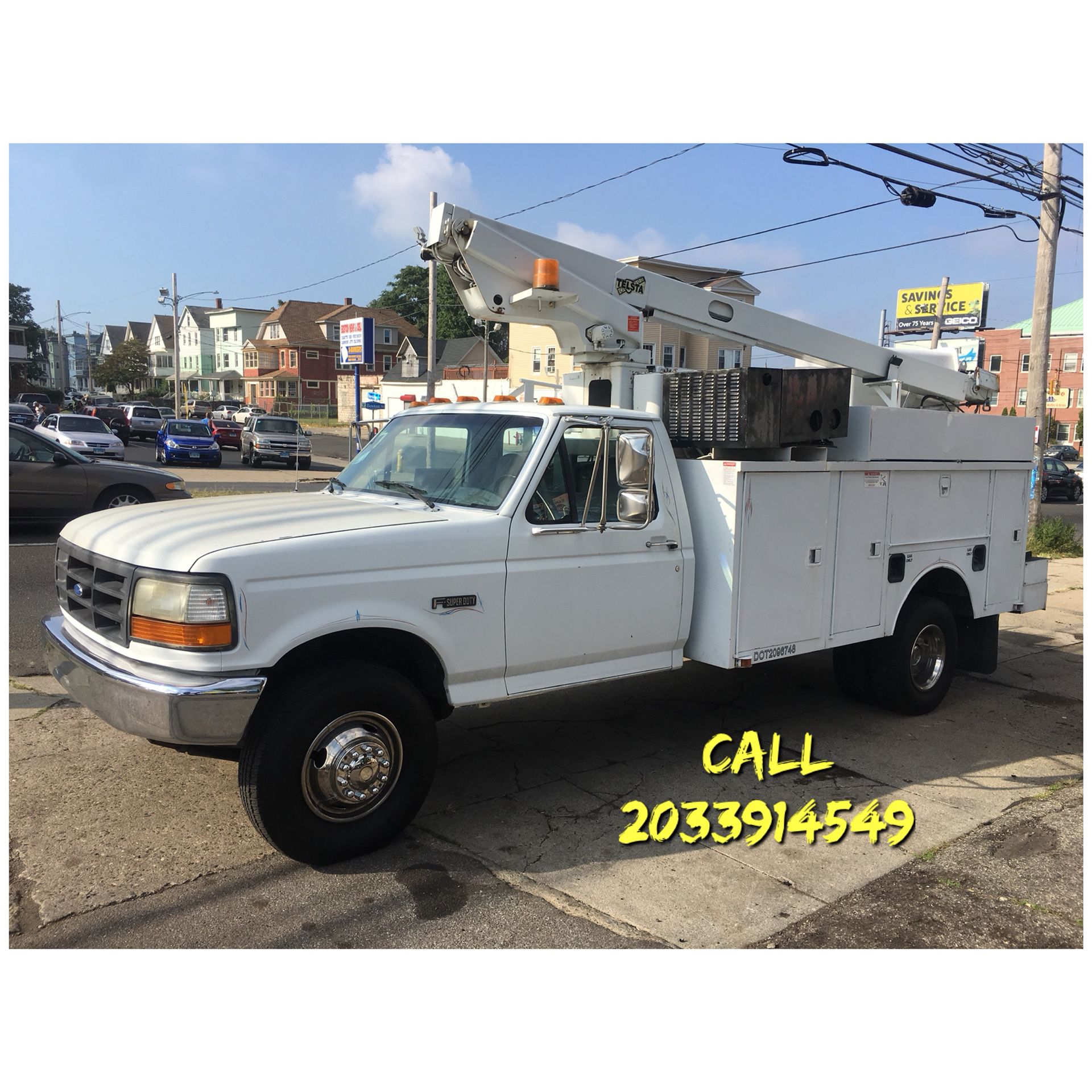 1997 FORD F450 BUCKET TRUCK AUTO 105,000 MILES ONLY RUNS GOOD