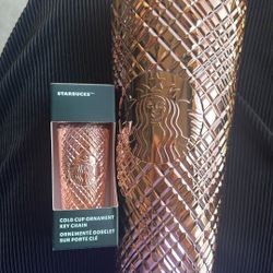 Rose Gold Tumbler With Matching keychain 