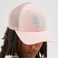 New Urban Outfitters LA Dodgers Pink Y2K Jeweled Trucker Hat One size 