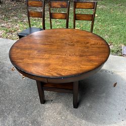 Barstool Height Dining Room Table And 4 Chairs 