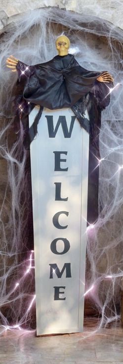 Welcome Halloween Porch Sign 