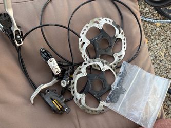 Shimano hydraulic brake deore xt set with rotors
