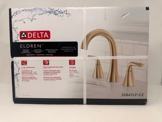 Delta 35847LF-CZ Eldren 2 Handle Widespread Bathroom Faucet in Champagne Bronze