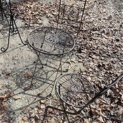 Wrought Iron 3 Piece Set 
