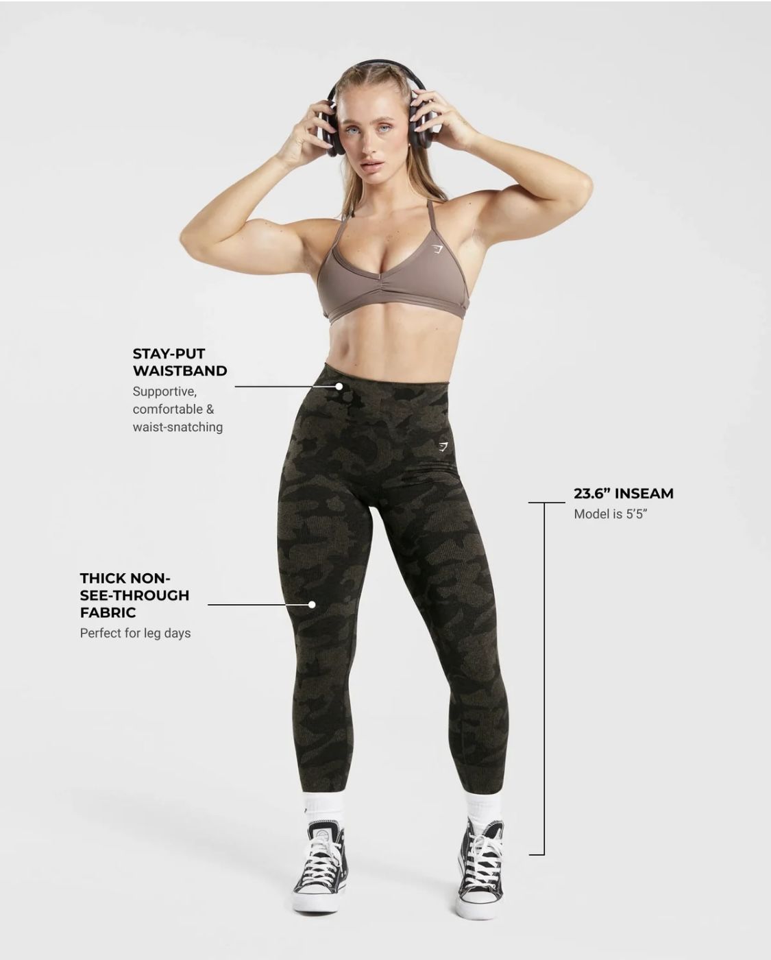 3 Gymshark “Adapt Camo Seamless Ribbed Leggings” Bundle/Separately