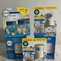 Febreze Plug Scent Booster, Febreze Plug, & Air Wick Scented Oil With Refill