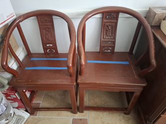 Antique Carved Wooden Chairs
