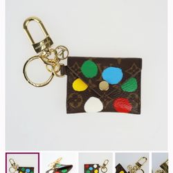 Louis Vuitton Kusama Monogram Dot Kirigami Key Ring 6LK0216