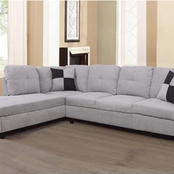 Brand New Left Facing Chaise Light Grey