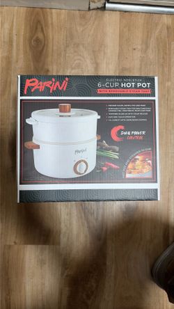 Parini Electric Non-Stick 6 Cup Hot Pot w/ Removable Tray