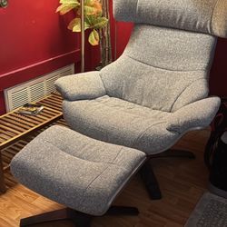 Grey Fabric Eams Chair 