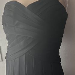David Bridal Ladies Black Cocktail/Party No Sleeves Midi Dress(8)