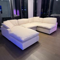 5-Piece OFF WHITE Modular Cloud Couch Sectional DELIVERY AVAILABLE