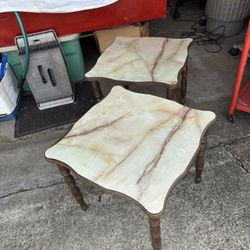 Marble Look Like Side Table.