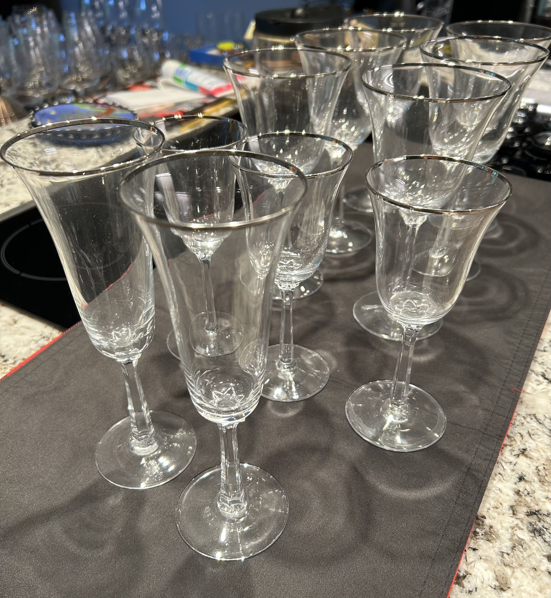Lenox Maywood Platinum Rim Stemware