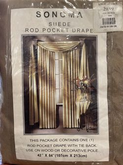 SUEDE Rod Pocket Drape