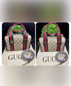 GG 20cm Beige Monogram Satchel- Strap & dust bag- see description