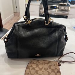 Coach Purse with coin wristlet 