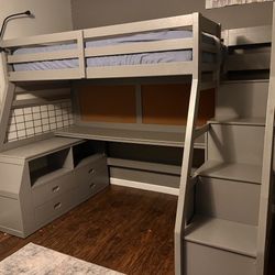 Twin Bed, Bunk, Loft Drawer Set