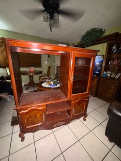 Antique TV entertainment center