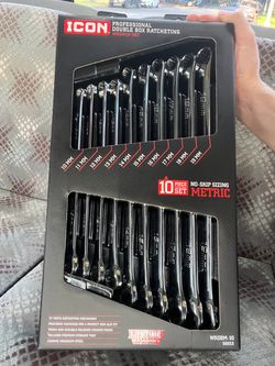 Brand new ICON professional double box ratcheting wrench set