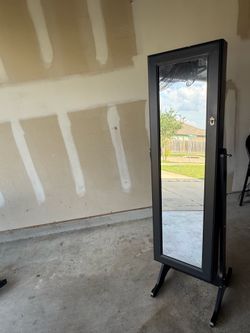 Mirror with Vanity & Jewelry Cabinet