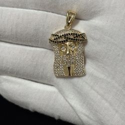 14k Yellow Gold Filled  Jesus Piece Pendant 