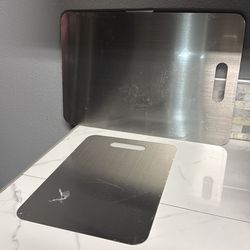 NEW Stainless steel  cutting boards set of 2