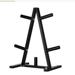 2 Amazon Basics Weight Plate Tree Rack