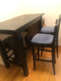 Bar Height Dining Table with 2 Stools
