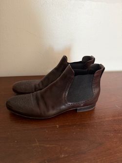 Burberry Brown Leather Chelsea Boots Size 44