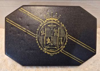 Vintage Shields Jewelry Case Mens Snap Shut Hinged Velvet Lined Box