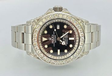 Rolex Deepsea Sea-Dweller with a diamond bezel and diamonds on the case.