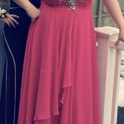 Prom Fuchsia dress/gown size 18